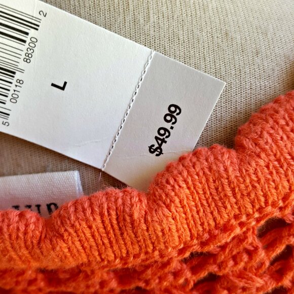 NEW! GAP FLUTTER SLEEVE SWEATER SZ L - Picture 2 of 5